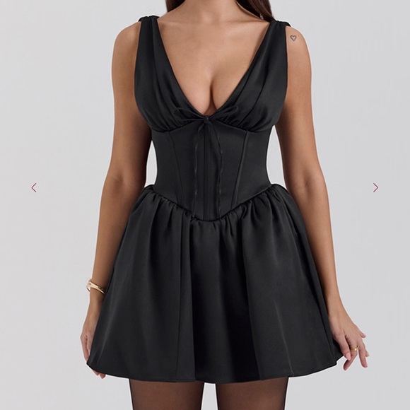 House of CB Dresses & Skirts - House of CB | Black Satin Mini Dress
